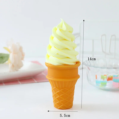 Simulation Crispy Ice Cream Model Realistic Artificial Food Model Fake Food Dessert Ice Cream Cone Photography Διακοσμητικά στηρίγματα