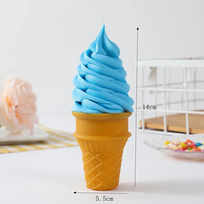 Simulation Crispy Ice Cream Model Realistic Artificial Food Model Fake Food Dessert Ice Cream Cone Photography Διακοσμητικά στηρίγματα