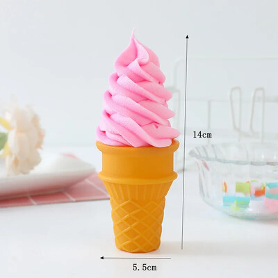 Simulation Crispy Ice Cream Model Realistic Artificial Food Model Fake Food Dessert Ice Cream Cone Photography Διακοσμητικά στηρίγματα