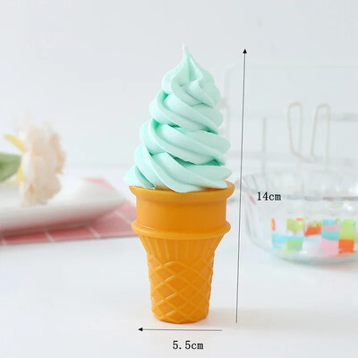 Simulation Crispy Ice Cream Model Realistic Artificial Food Model Fake Food Dessert Ice Cream Cone Photography Διακοσμητικά στηρίγματα