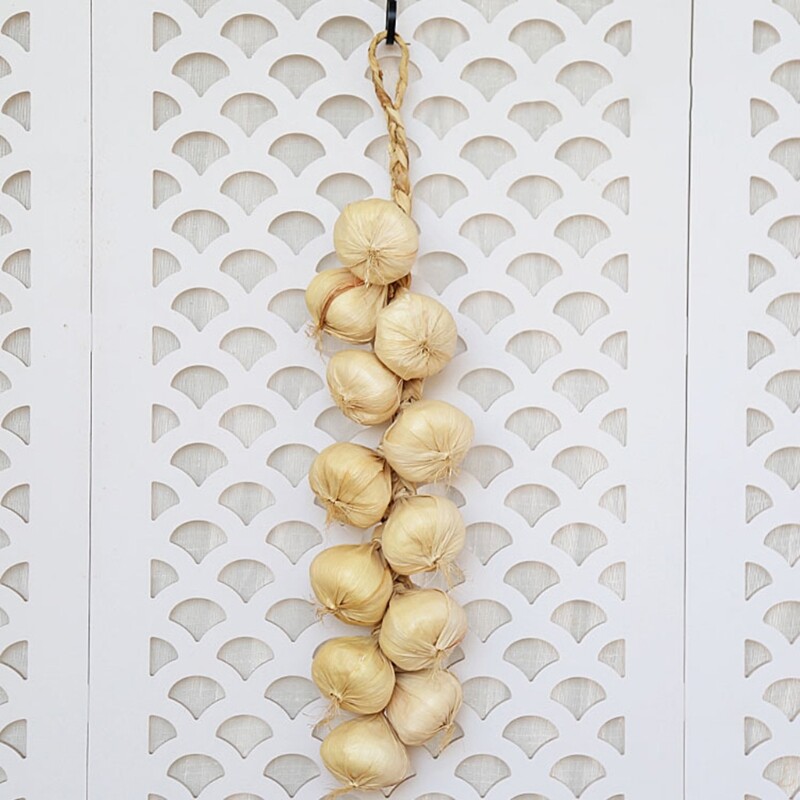 Ornament de șir de usturoi artificial pentru casă, bucătărie, petrecere, pub, ornament pentru dulap pentru acasă, restaurant, sufragerie