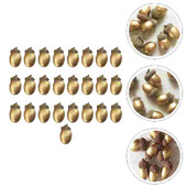 25 τμχ Golden Acorn Festival Στολίδια Προσομοίωση Ψεύτικα κάστανα Χριστουγεννιάτικα φυσικά προμήθειες για πάρτι