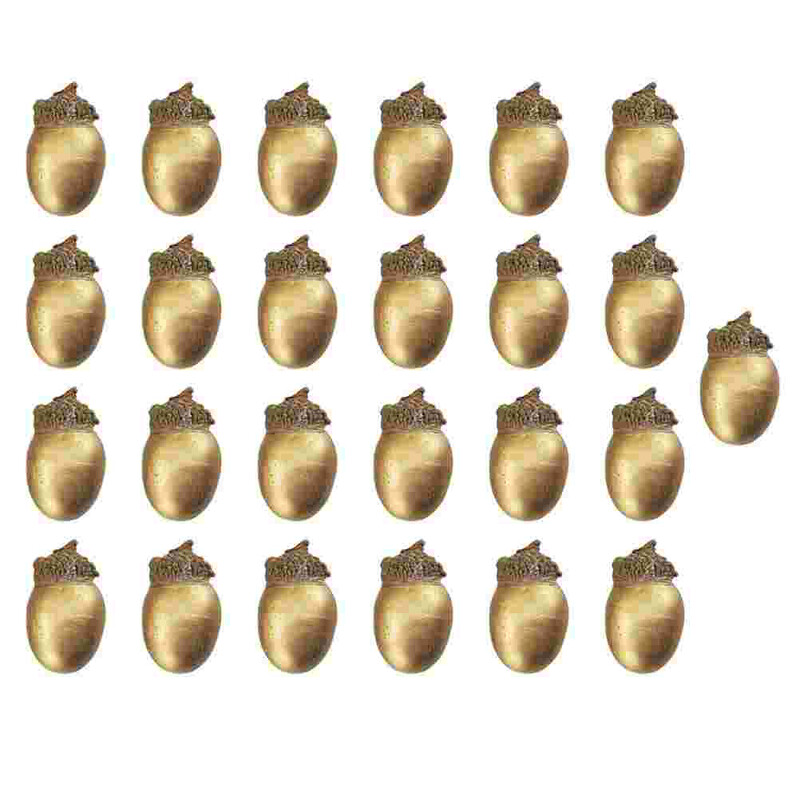 25 buc. Ornamente de festival de ghindă de aur Decorații de simulare Castane false Articole de petrecere naturale de Crăciun