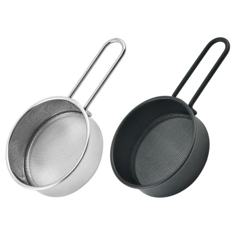 Smulkaus tinklelio miltų sietelis kakavos Matcha miltelių miltelių plaktuvas Rankinis nerūdijančio plieno miltų sietelis kepimui