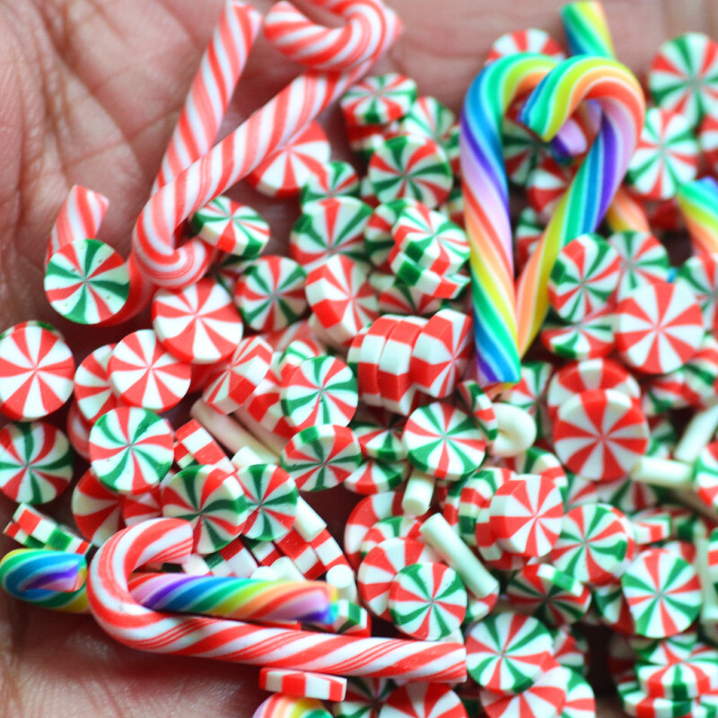 20g stropi de decorațiuni de Crăciun, argilă polimerică amestecate pentru decorațiuni pentru petreceri confetti-slime suplimente de joc-nu comestibile