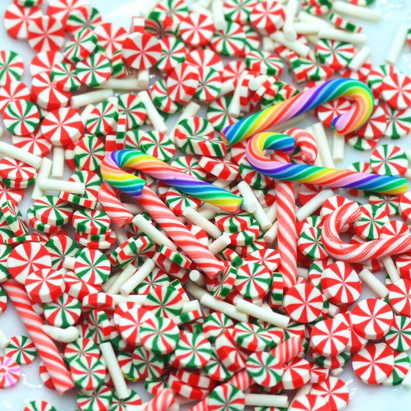 20g stropi de decorațiuni de Crăciun, argilă polimerică amestecate pentru decorațiuni pentru petreceri confetti-slime suplimente de joc-nu comestibile