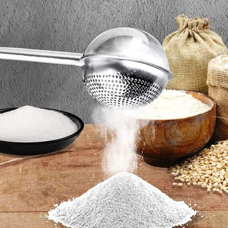 Nerūdijančio plieno miltų sietelis cukraus sijotuvas Kakavos duster Baker virtuvės įtaisai Pyragai desertas „pasidaryk pats“ kepimo miltelių maišymo įrankis