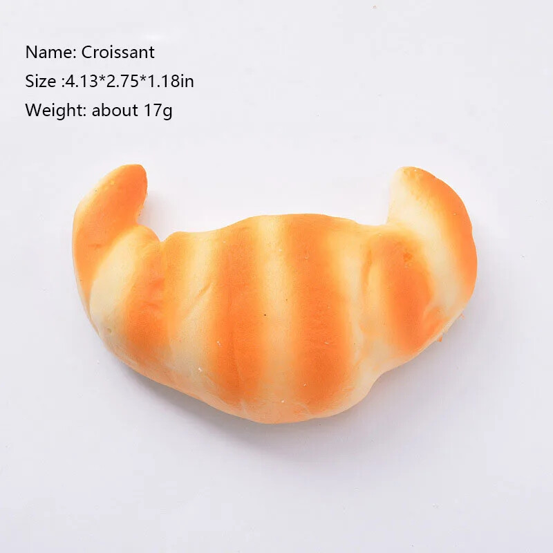 1PC Pâine Artificială Dispozitiv de eliberare a presiunii Frământat Dispozitiv de calmare a stresului Alimente false Fotografie Prop Fereastră Dulap Model Decorare falsă