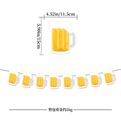 Πανό για πάρτι με θέμα το Oktoberfest Σπειροειδής κρεμάστρα Τούρτας για ενήλικες Γενέθλια Oktoberfest Διακόσμηση φόντου για πάρτι μπύρας