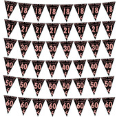 Rose Gold 18 30 40 50 60 Year Happy Birthday Banner Streamer Party Backdrops Διακόσμηση γενεθλίων ενηλίκων 30th Flags