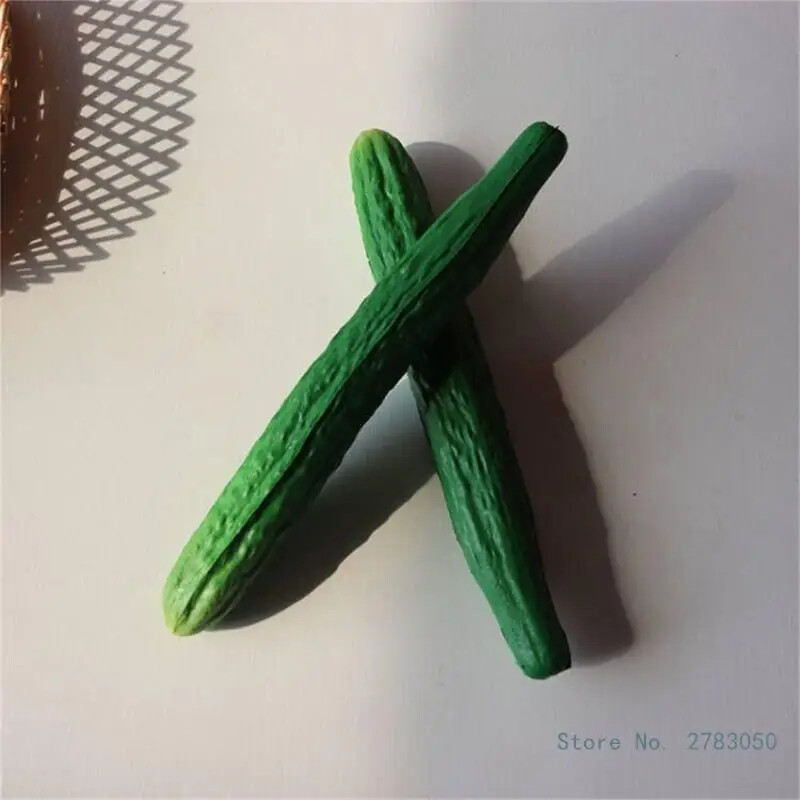 Simulare realistă Ornament de legume Moale și sigure artificiale False Vinate Castraveți Ornament Replica pentru afișare
