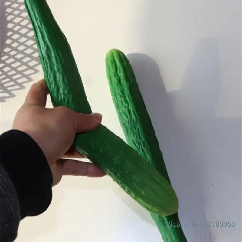 Simulare realistă Ornament de legume Moale și sigure artificiale False Vinate Castraveți Ornament Replica pentru afișare