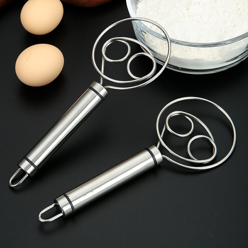 Mixer de făină pentru aluat din oțel inoxidabil Blender manual artizanal Instrument multifuncțional de amestecare antiaderent Accesorii pentru coacere de bucătărie pentru ouă
