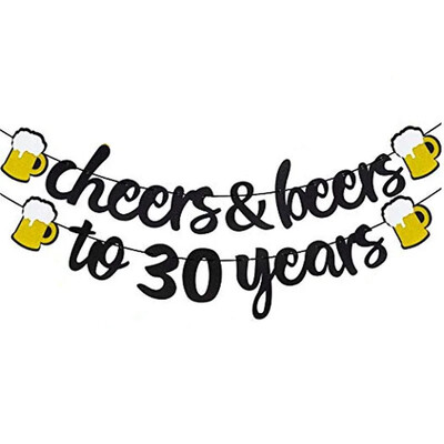 Cheers 21 30 40 50 60 Years Glitter Banner for Women Man 21th 30th 40th 50th 60th Birthday Anniversary Party Decorations