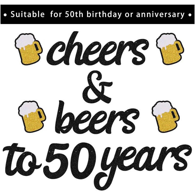 Noroc 21 30 40 50 60 de ani Banner cu sclipici pentru femei Bărbați 21-a 30-a 40-a 50-a 60-a aniversare Decorații pentru petreceri