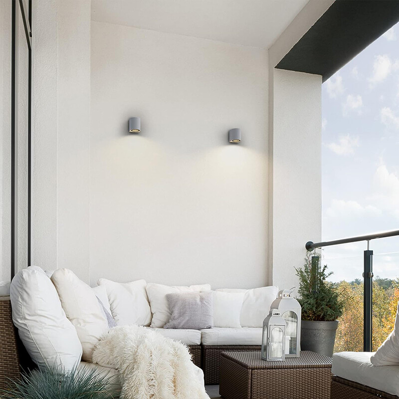 GU10 Aplice de perete impermeabile în aer liber Aplice de perete în sus sau în jos Aplice de perete în exterior pentru iluminat pentru grădină, veranda, balcon