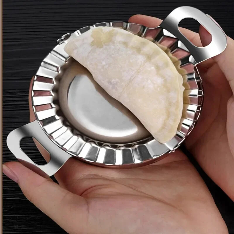 Gombócforma rozsdamentes acél gombóckészítő Ravioli Empanada Press Jiaozi gombóc tésztaprés forma konyhai kiegészítők