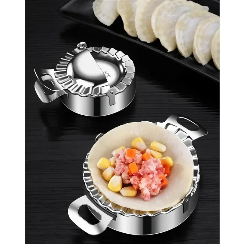 Gombócforma rozsdamentes acél gombóckészítő Ravioli Empanada Press Jiaozi gombóc tésztaprés forma konyhai kiegészítők