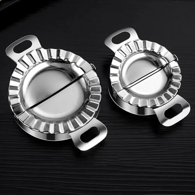 Gombócforma rozsdamentes acél gombóckészítő Ravioli Empanada Press Jiaozi gombóc tésztaprés forma konyhai kiegészítők