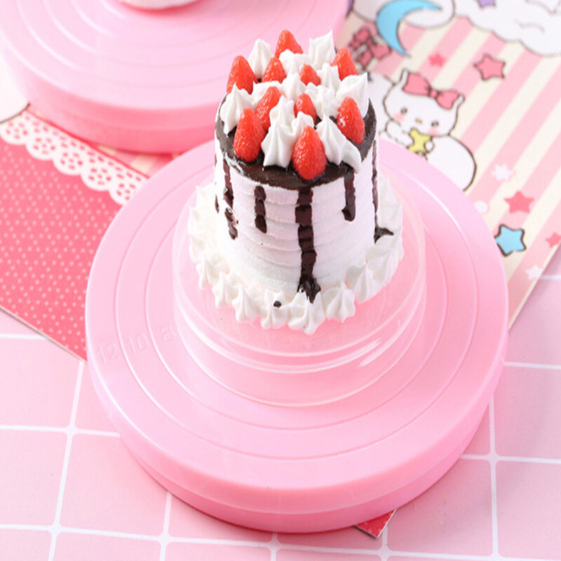 Kalėdinis „pasidaryk pats“ tortų sukamasis stalas, mini plastikinis fondant torto sukamasis stalas, besisukantis platforma, apvali sausainių stovas, besisukantis virtuvės įrankiai