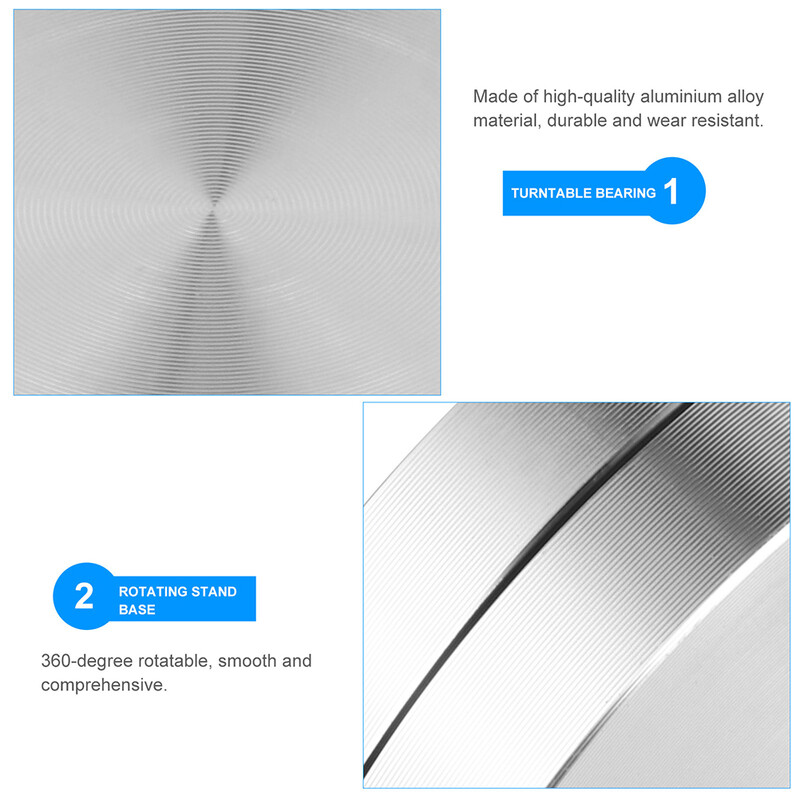 Besisukantis torto stovas sukasi torto rotatoriaus pagrindo guolis aliuminio lydinio besisukantis tortų stovas, skirtas pyragaičiams.