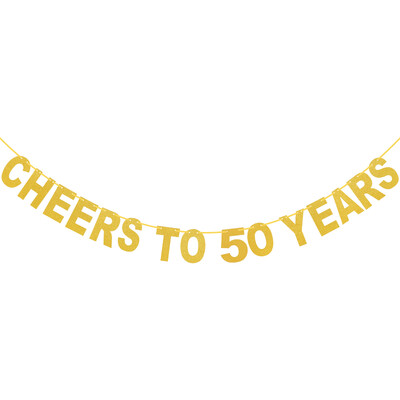 Gold Cheers To 16 18 20 21 Years Banner Flags 30th 40th 50th 60th 70th Anniversary Birthday Party Decoration Supplies Bunting