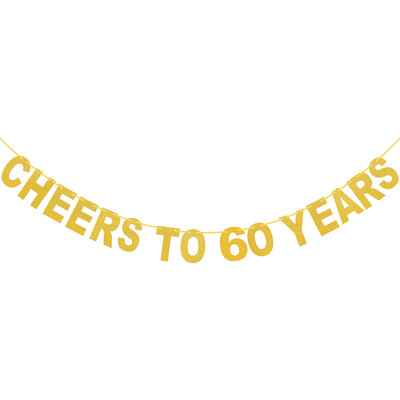 Gold Cheers To 16 18 20 21 Years Banner Flags 30th 40th 50th 60th 70th Anniversary Birthday Party Decoration Supplies Bunting