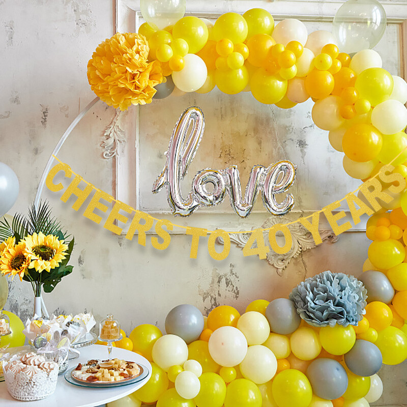 Arany Üdvözlet 16 18 20 21 éves zászlós zászlók 30. 40. 50. 60. 70. születésnapi party dekorációs kellékek sármány