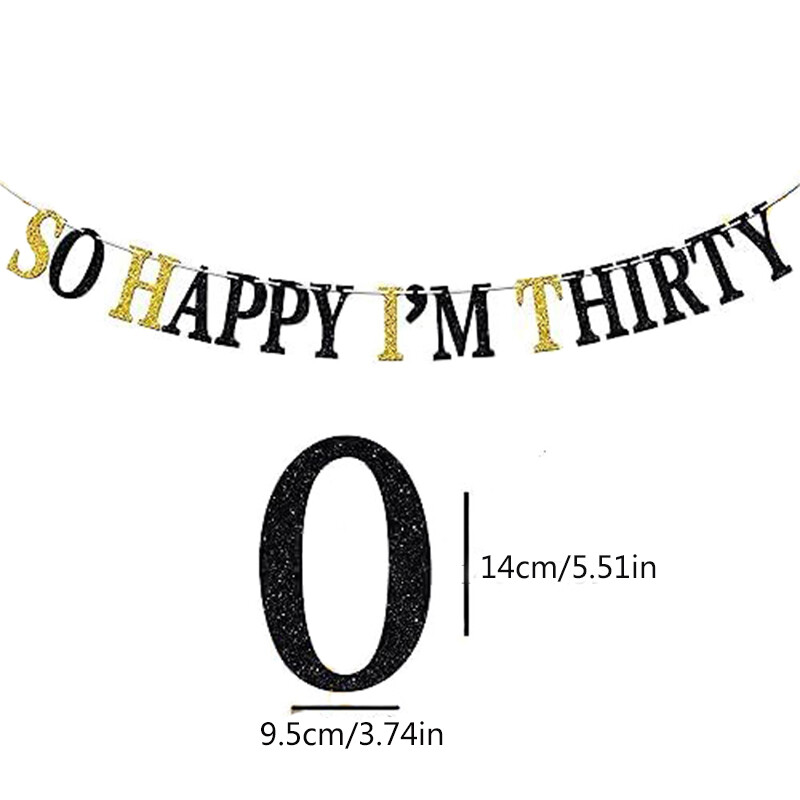 Boldog, harminc éves vagyok, zászló, sok egészséget a 30. életévhez/30 és mesés sármánytábla, boldog 30. születésnapi partidísz kellékek