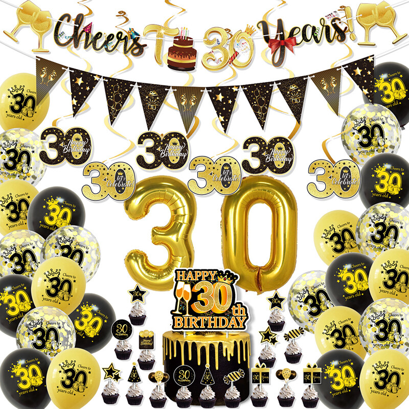 6db 18/21/30/40/50 éves születésnapi parti spirálfüzérek örvénylő banner medálok felnőtt születésnapi parti mennyezetre függő hátterek