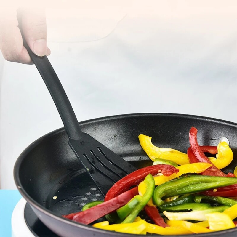 Új nylon konyhai edénykészlet hőálló, tapadásmentes edénytartozékok Hordozható kanál spatula főzőedényekhez