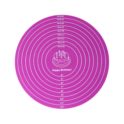 FAIS DU apvalus silikoninis kepimo kilimėlis, skirtas 12 colių skersmens tortų pasukamajam padėkliui, neslystantis tortų stovas maistui tinkamas virtuvės kepimo įrankis