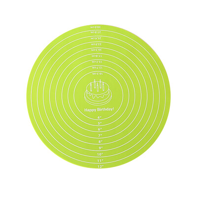 FAIS DU apvalus silikoninis kepimo kilimėlis, skirtas 12 colių skersmens tortų pasukamajam padėkliui, neslystantis tortų stovas maistui tinkamas virtuvės kepimo įrankis