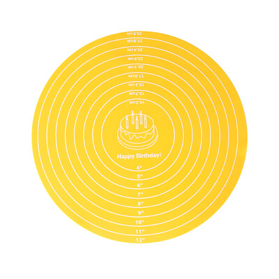 FAIS DU apvalus silikoninis kepimo kilimėlis, skirtas 12 colių skersmens tortų pasukamajam padėkliui, neslystantis tortų stovas maistui tinkamas virtuvės kepimo įrankis