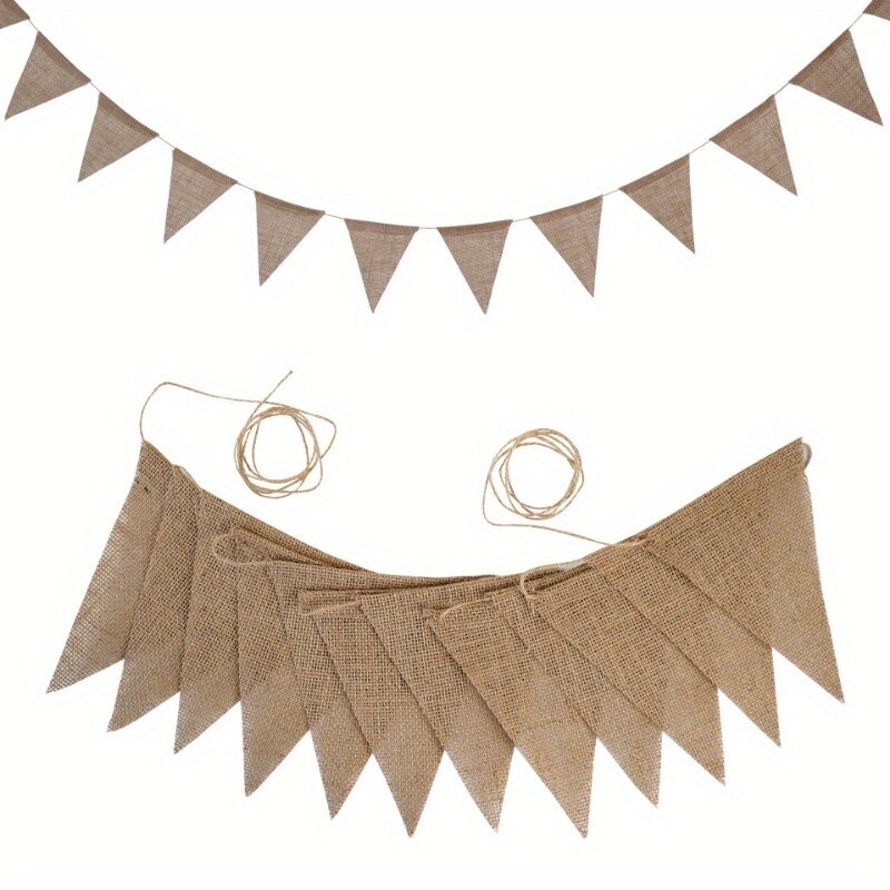 Születésnapi vászon transzparens Többszínű háromszögek zászlók Függő zászlós dekoráció Születésnapi buli