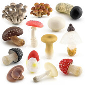 Προσομοίωση Μανιτάρι Τεχνητός Μύκητας Matsutake Oyster Figurines Fairy Garden Model Early Education Teaching Games Διακόσμηση σπιτιού