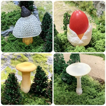 Προσομοίωση Μανιτάρι Τεχνητός Μύκητας Matsutake Oyster Figurines Fairy Garden Model Early Education Teaching Games Διακόσμηση σπιτιού