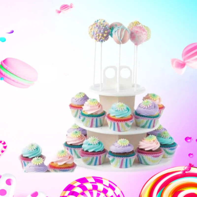 Lollipop display állvány Esküvői dekoráció torta pop állvány Lolly Holder Party szilikon forma
