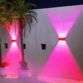 Ηλιακό φωτιστικό τοίχου 6 LED με χάντρες εξωτερικού χώρου 2835 RGB αδιάβροχο ηλιακό φράχτη Φωτιστικά Διακόσμηση κήπου Χρώμα αλλαγής ηλιακού φωτός