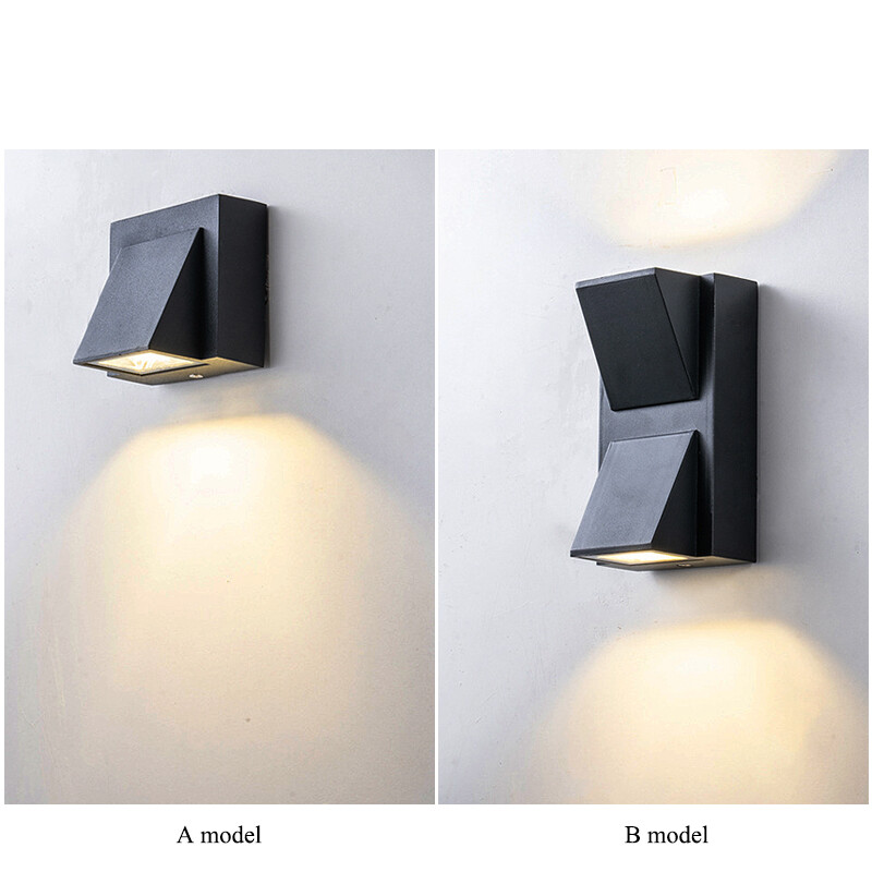 Led fali lámpa kültéri beltéri vízálló, felületre szerelhető LED felfelé és lefelé fali lámpa veranda kerti 3W 6W AC85-260V