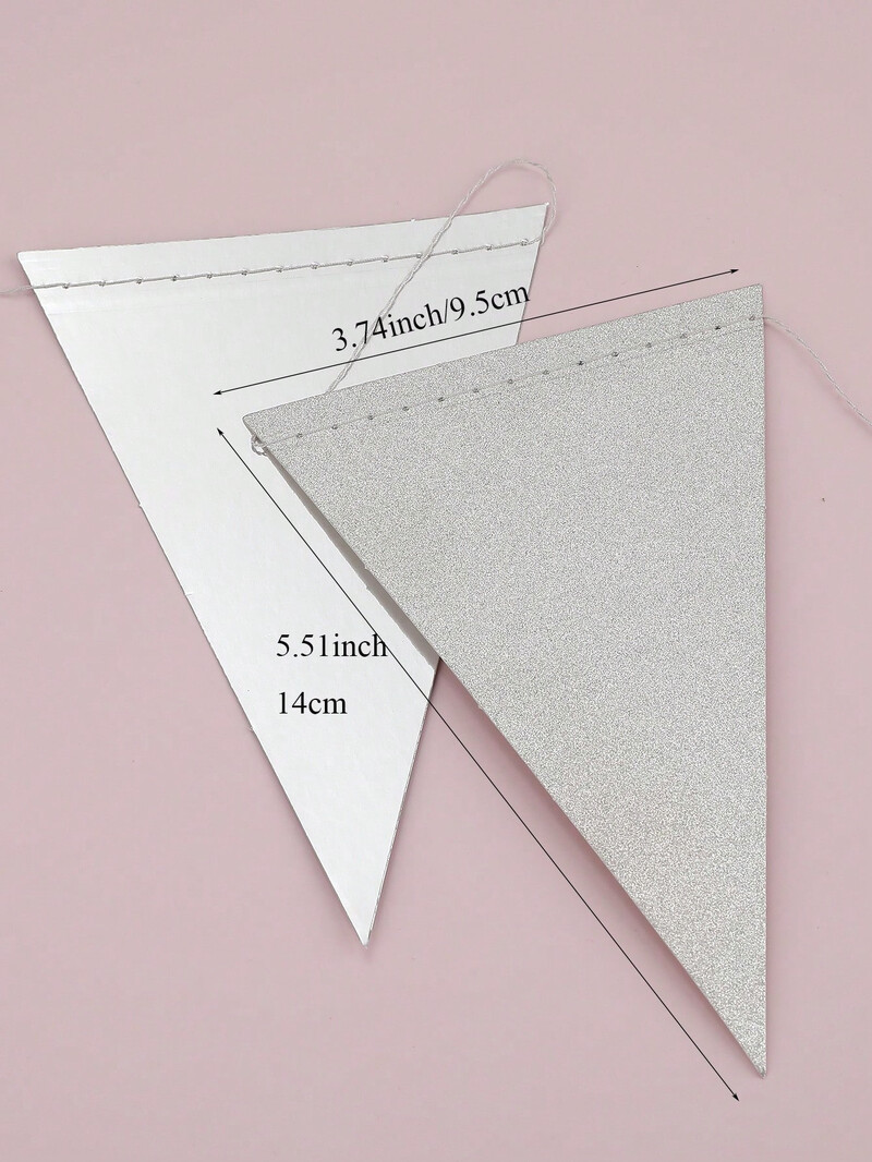 1db-4 m-es porezüst születésnapi parti háromszög Pull zászló más bulihoz és lakberendezéshez is használható