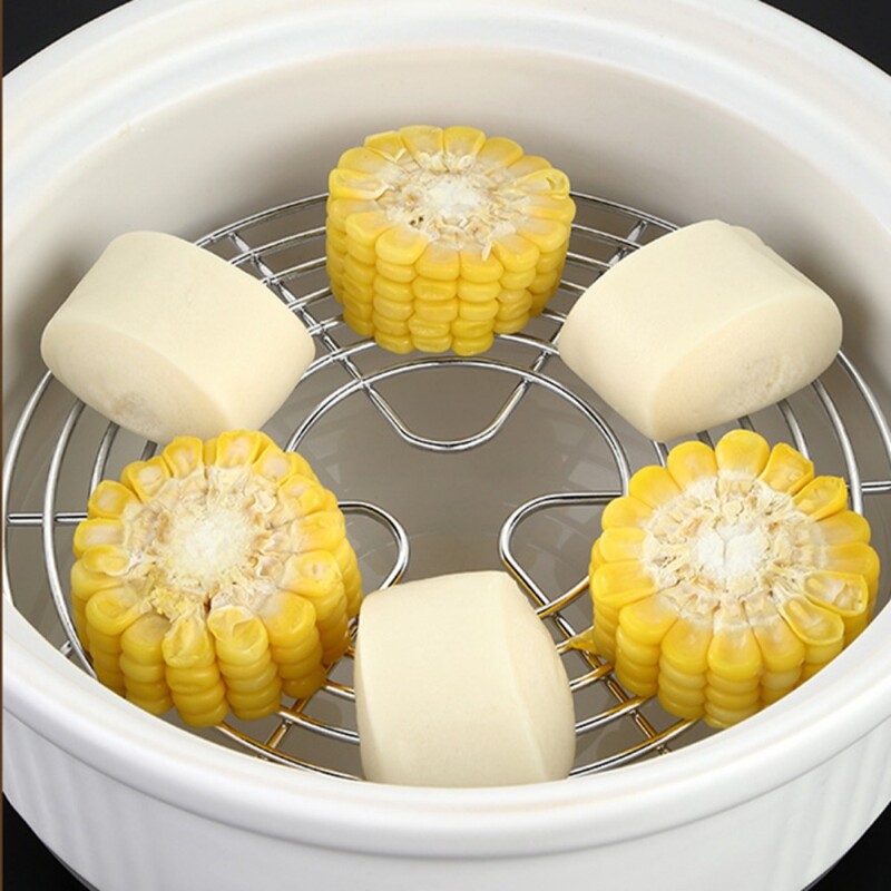 15,5–27,5 cm nerūdijančio plieno garintuvo stovas, apvalus, ilgaamžis, ilgaamžis puodo slėginė viryklė Trivet Virtuvės indų priedai