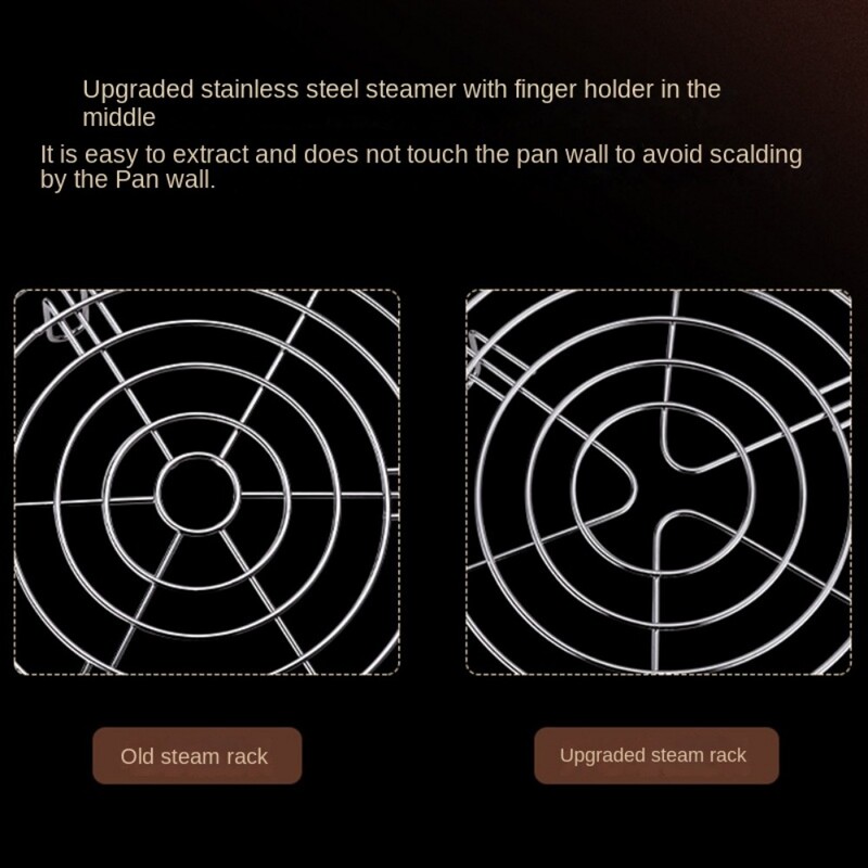 15,5–27,5 cm nerūdijančio plieno garintuvo stovas, apvalus, ilgaamžis, ilgaamžis puodo slėginė viryklė Trivet Virtuvės indų priedai