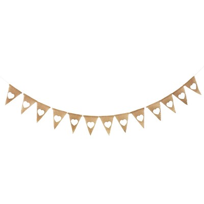 Vintage γιούτα Hessian λινάτσα Πανό Γαμήλιο πάρτι Eid Al-Fitr Φωτογραφία για πάρτι γενεθλίων Κρεμαστά διακοσμητικά σημαίες γιρλάντα