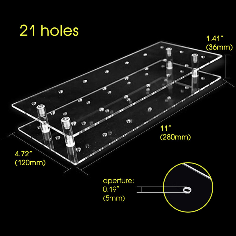 Akrilinis ledinukų stovas su 21 skyle permatomas saldainių laikiklis Ledinukų ekranas Nuimamas torto ledinukų stovo laikiklis Kepimo įrankiai