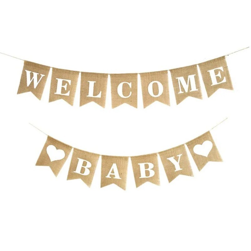 Ágynemű üdvözlő baba transzparens fali füzér babazuhanyhoz Nemek feltárása party fotó kellékek gyerekek születésnapi parti díszei