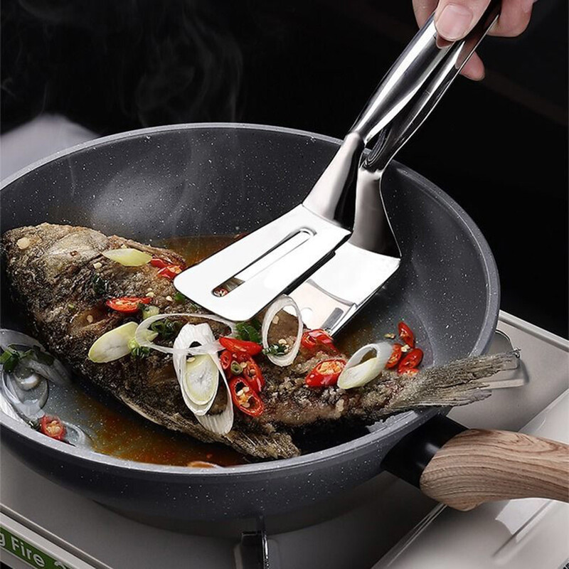 Majapidamine 304 Kühveldamine Pannkook Praetud Kala Kühveldada Pizza pihviklamber Grill Grillitang köögiklamber küpsetustööriist