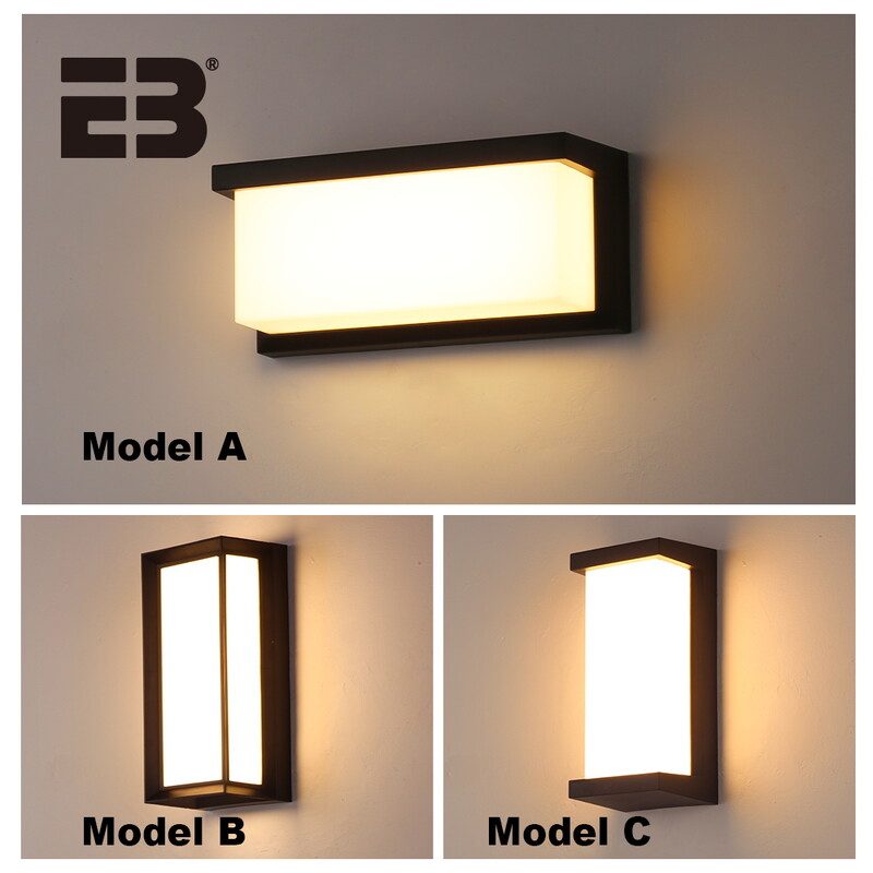 Ebuybest kültéri fali lámpa vízálló IP65 AC90-260V külső LED fali lámpa Modern homlokzati veranda Kerti kapu fali világítás