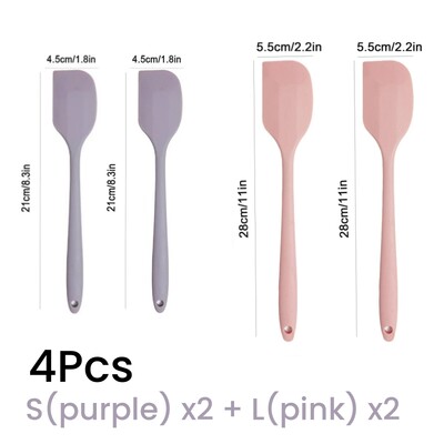 4vnt Silikoninė kreminė mentelė Nelipni sviesto mentelė Karščiui atsparūs virtuvės kepimo įrankiai DIY tortų kepimo įrankiai