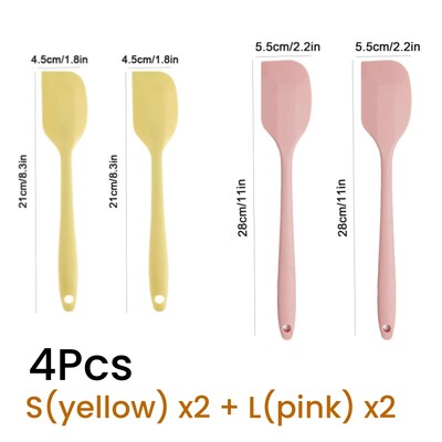 4vnt Silikoninė kreminė mentelė Nelipni sviesto mentelė Karščiui atsparūs virtuvės kepimo įrankiai DIY tortų kepimo įrankiai